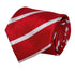 red and white classic  striped  tie